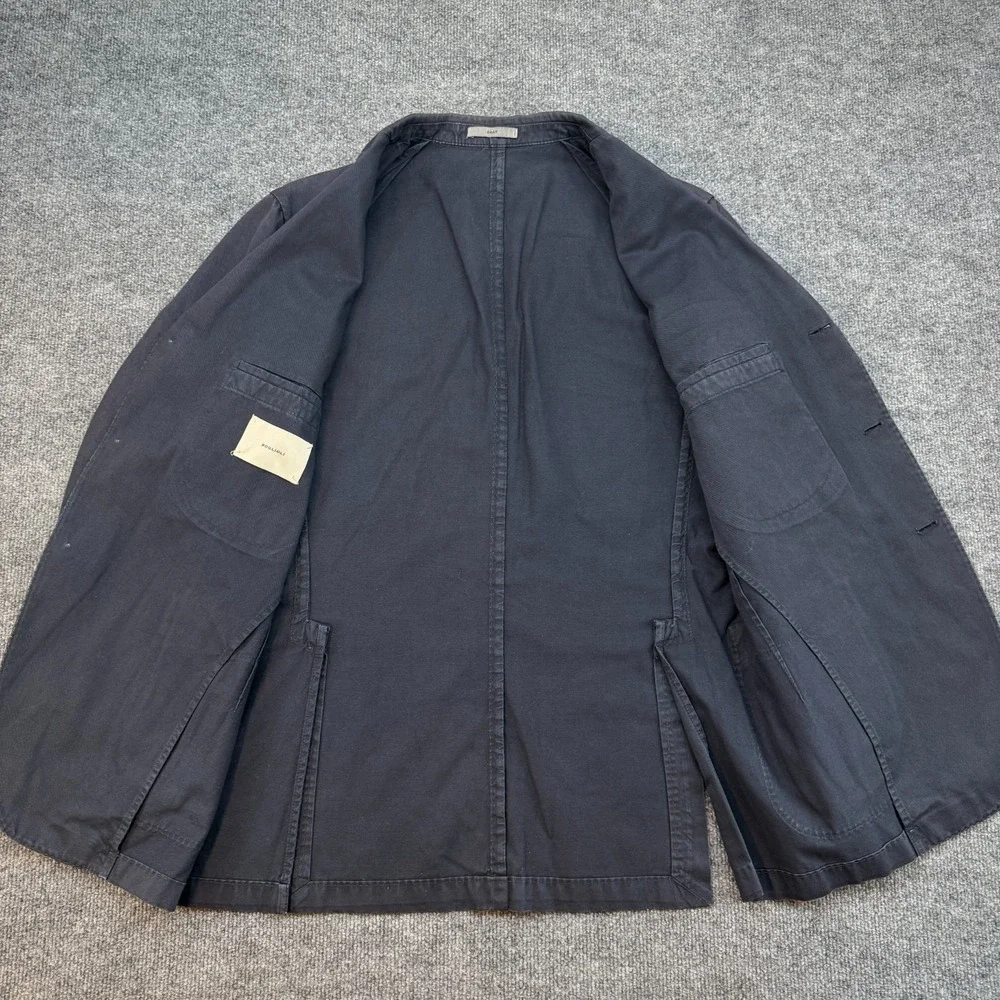 Boglioli Coat Blazer Jacket Cotton Navy Blue size EU 52 Model R3302G - Picture 7 of 16